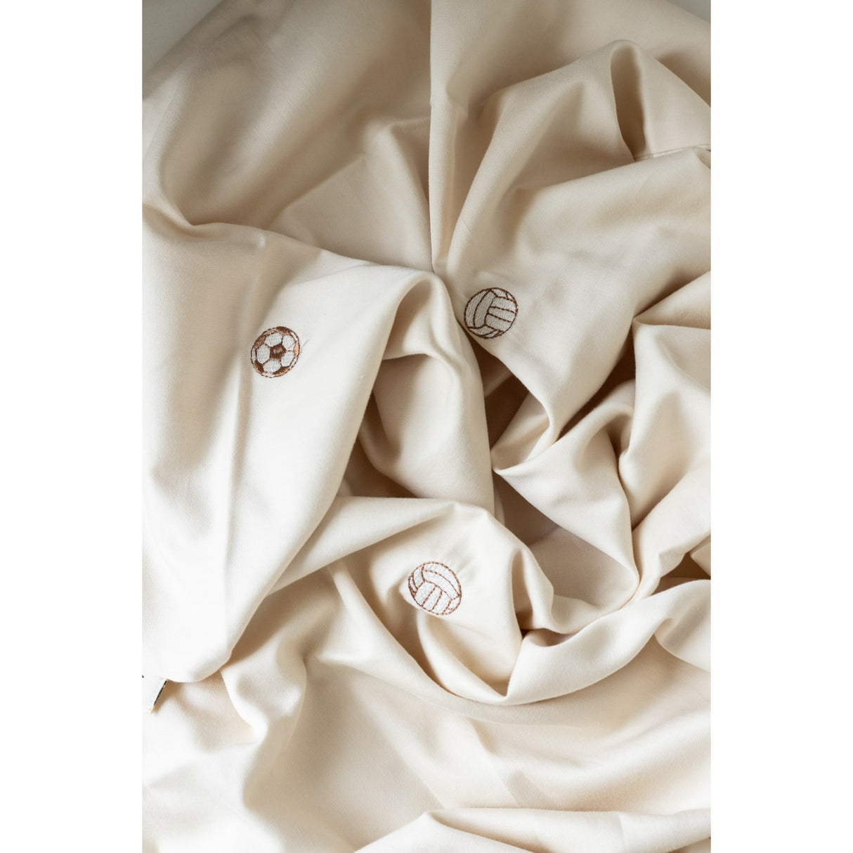 KAS Kopenhagen Cream Soccer Embroidered Bedding