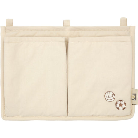 KAS Kopenhagen Cream Soccer Embroidered Bed Pocket