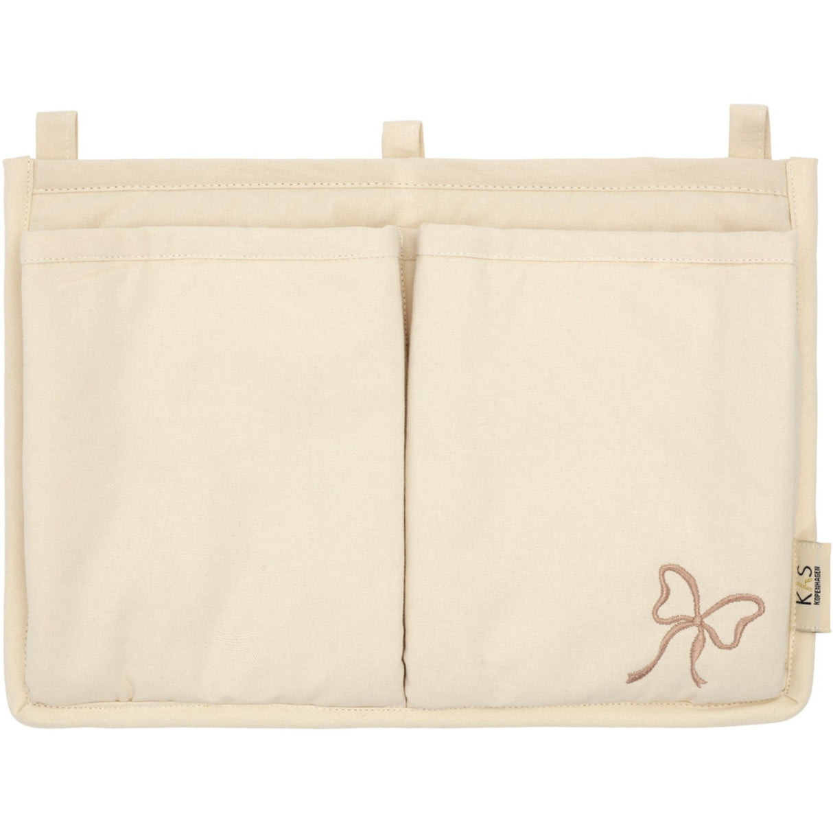 KAS Kopenhagen Cream Bow Embroidered Bed Pocket