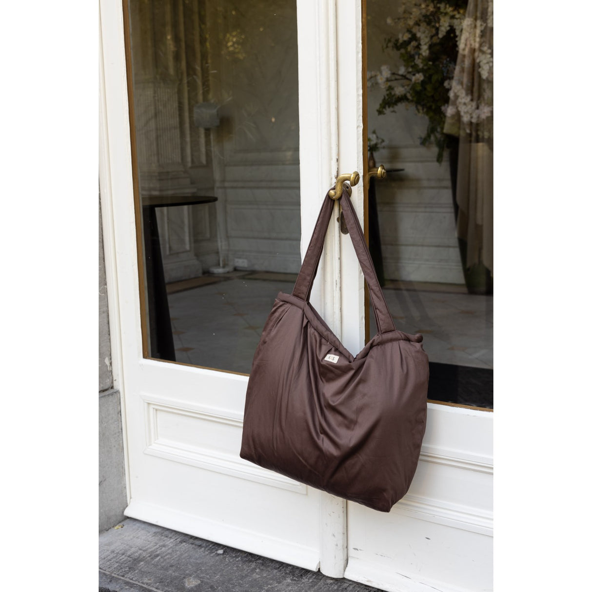 KAS Kopenhagen Brown Kas Multi Purpose Tote With Fold