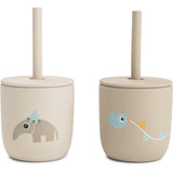 DonebyDeer Celebration Sand Silicone Sugerørskop 2-Pack