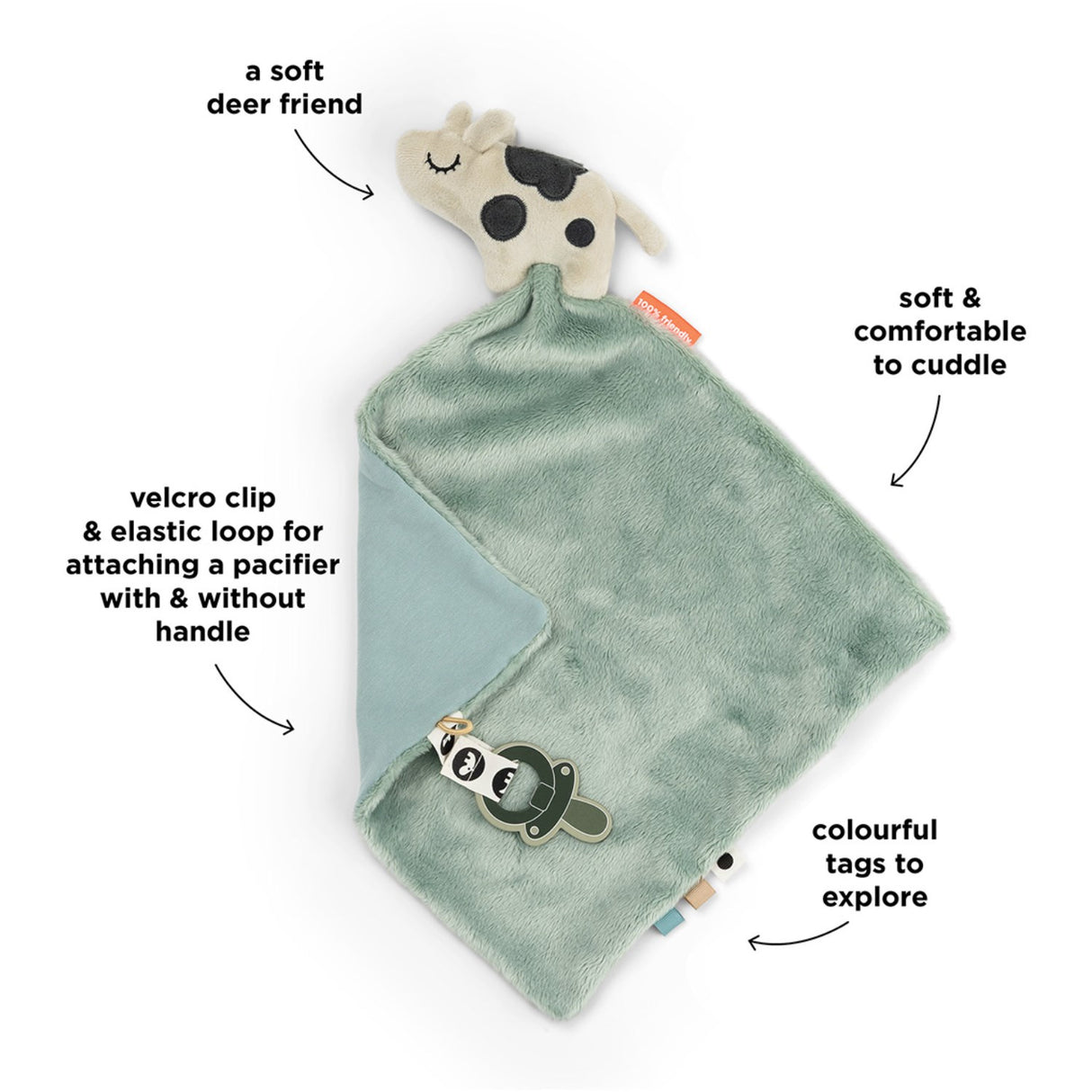 DonebyDeer Dotti Blue Cuddle Cloth