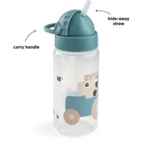 DonebyDeer Tiny Farm Blue Water Bottle With Straw 350 Ml