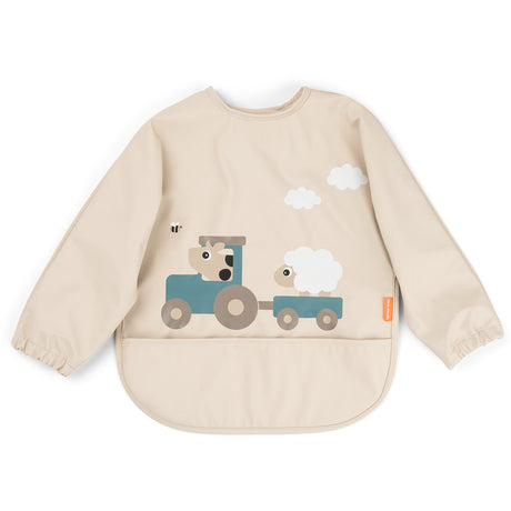DonebyDeer Tiny Farm Sand Bib With Sleeves Og Lomme