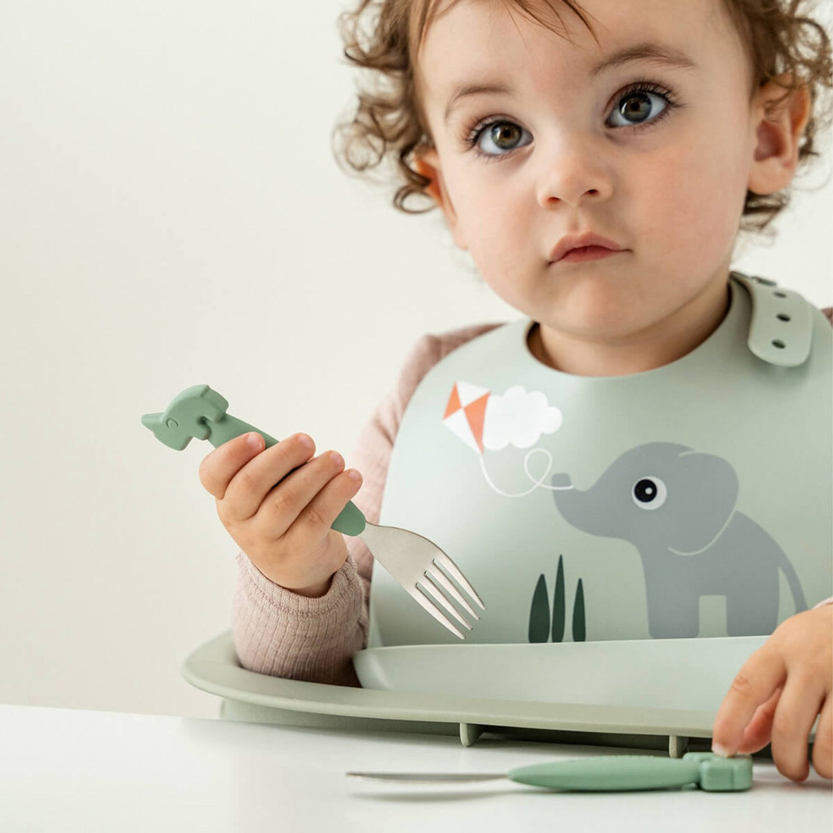 DonebyDeer Playground Green Silicone Bib