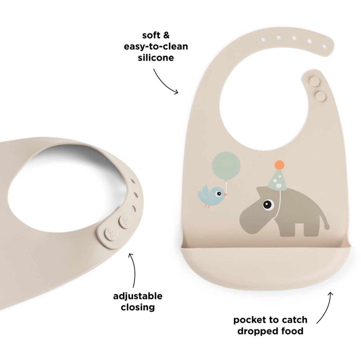 DonebyDeer Celebration Sand Silicone Bib