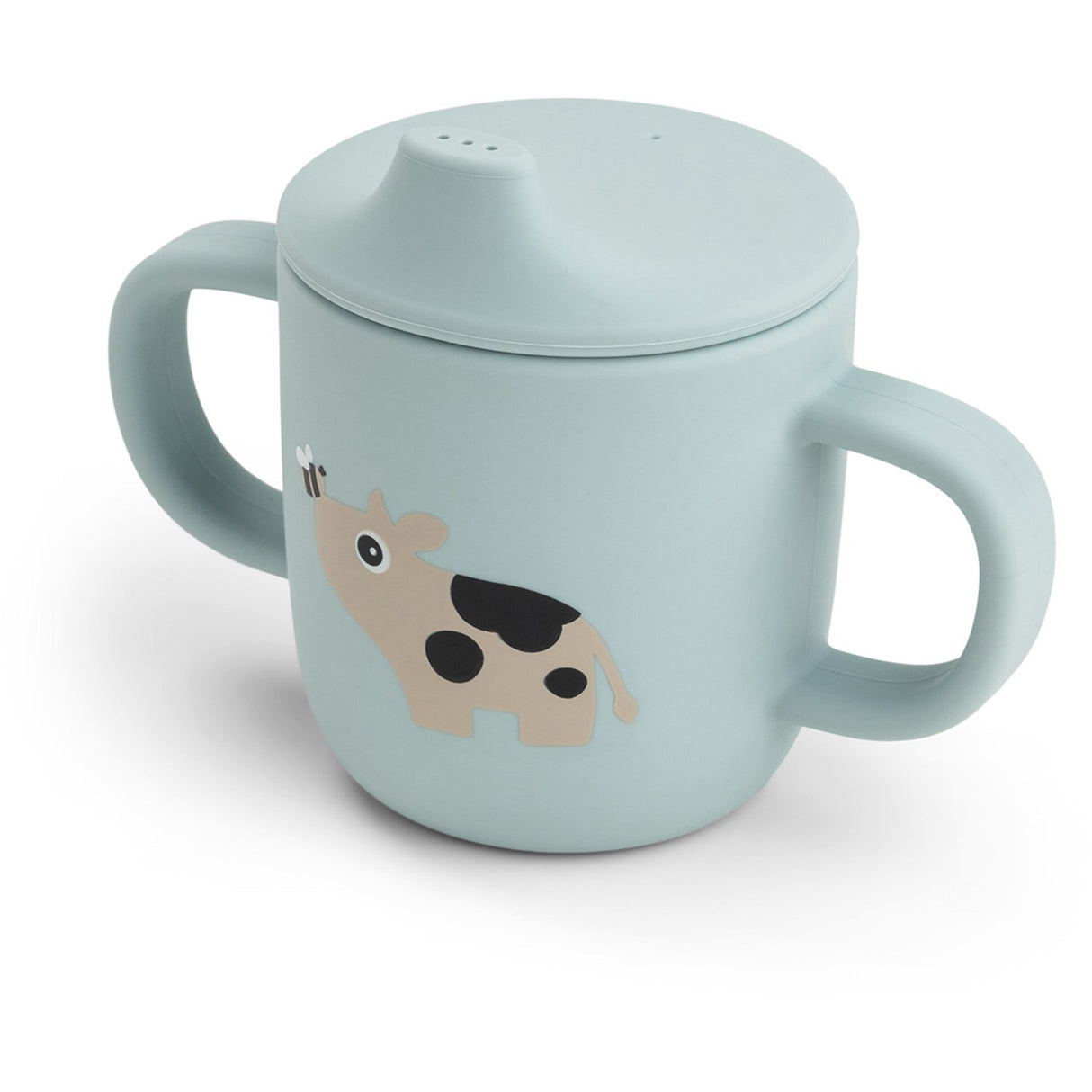 DonebyDeer Tiny Farm Blue Silicone Tudkop 2 Håndtag