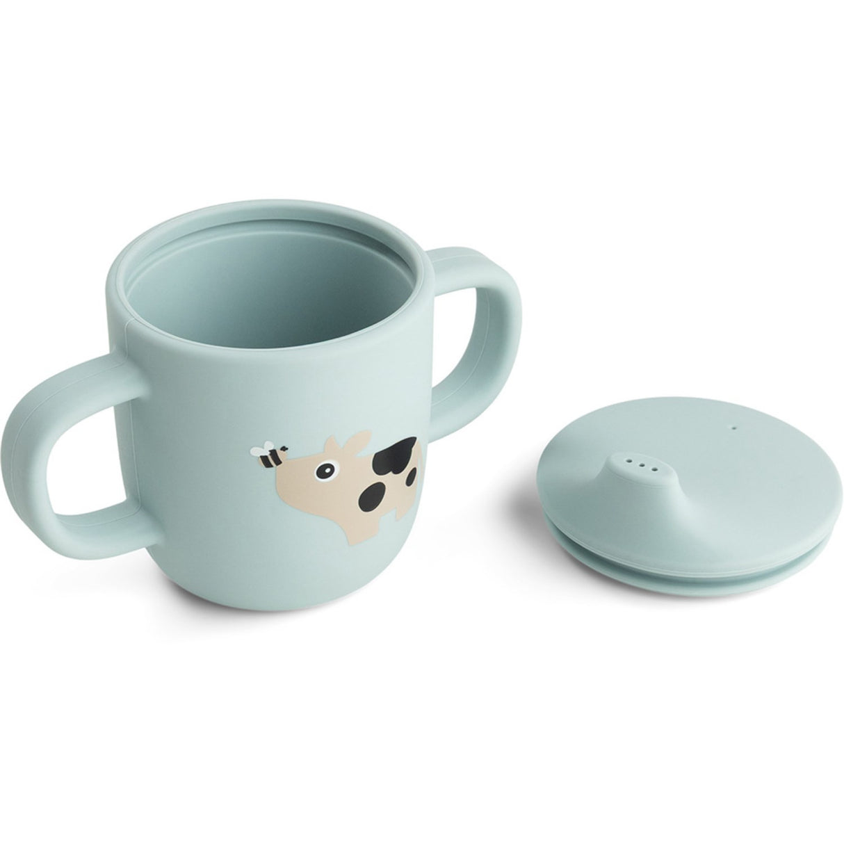 DonebyDeer Tiny Farm Blue Silicone Tudkop 2 Håndtag