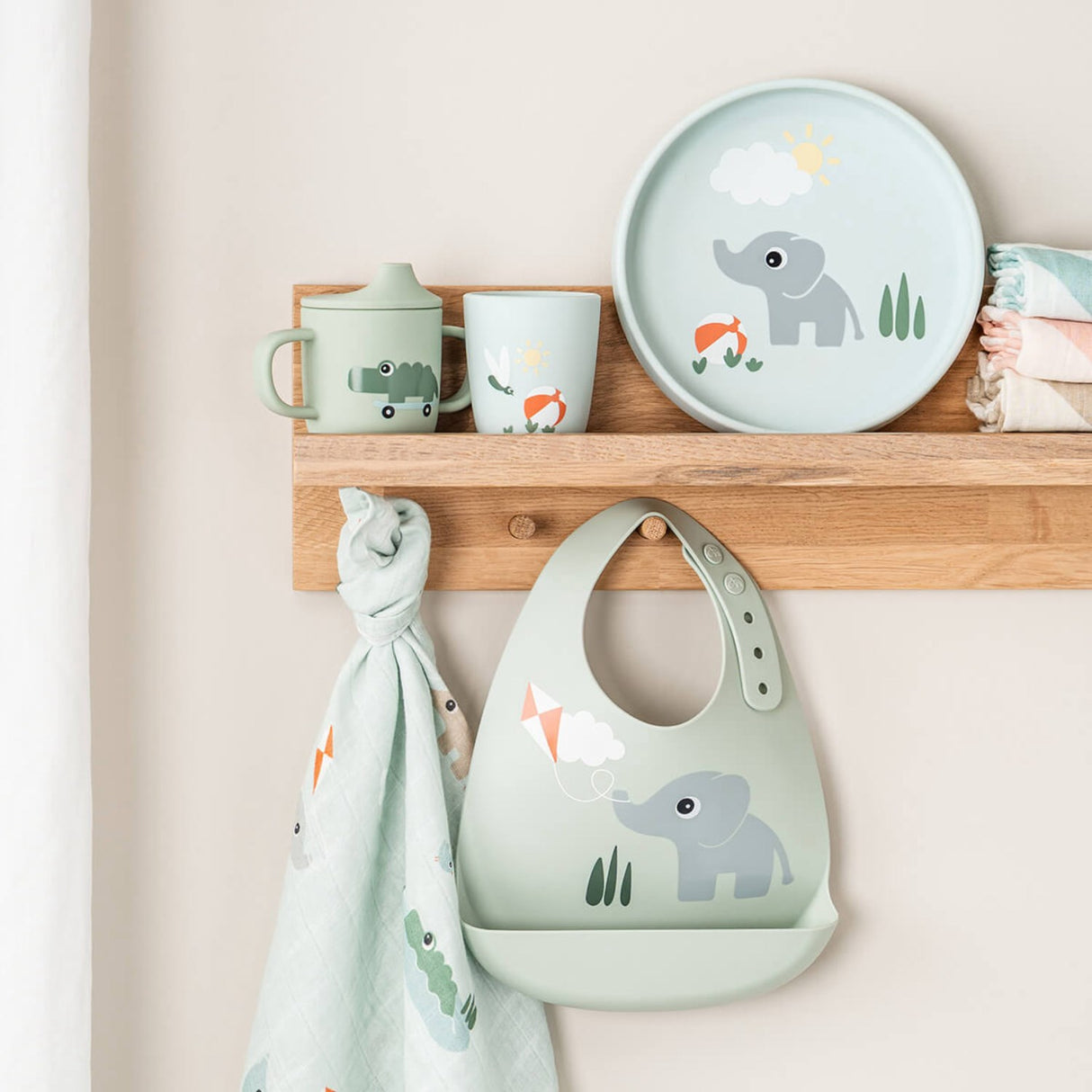 DonebyDeer Playground Green Silicone Tudkop 2 Håndtag