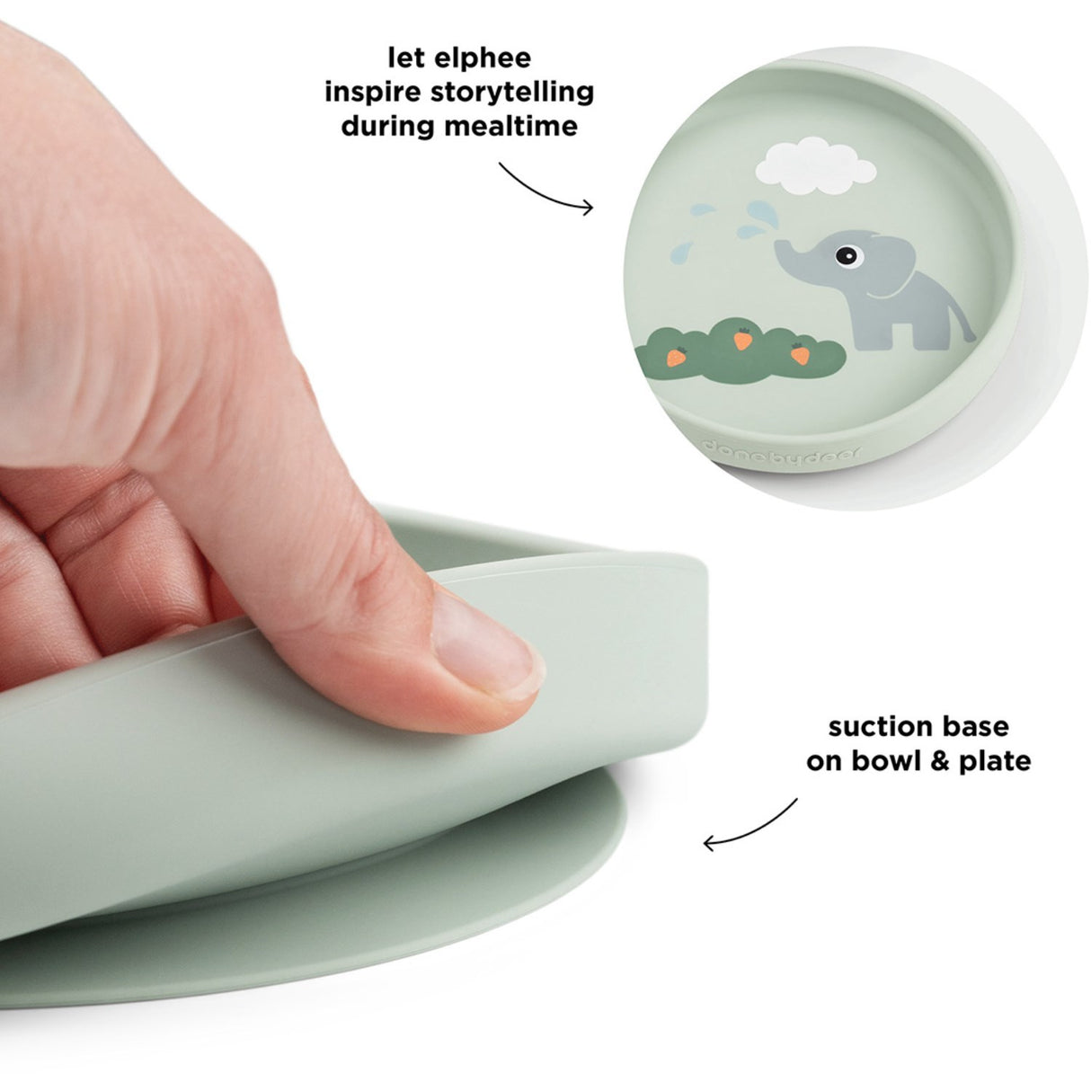 DonebyDeer Elphee Green Stick&Stay Dinner Set