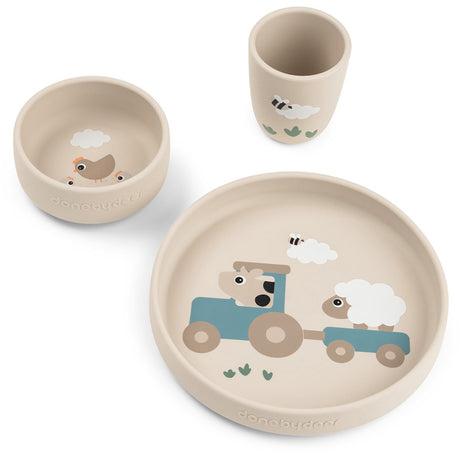 DonebyDeer Tiny Farm Sand Stick&Stay Dinner Set