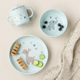 DonebyDeer Celebration Blue Foodie Dinner Set With Sugekop