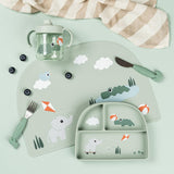 DonebyDeer Playground Green Stick&Stay Inddelt Plate