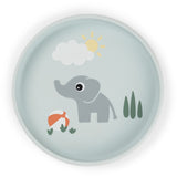 DonebyDeer Playground Blue Silicone Stick&Stay Plate