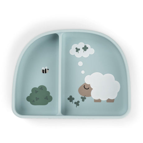 DonebyDeer Tiny Farm Blue Stick&Stay Inddelt Bowl