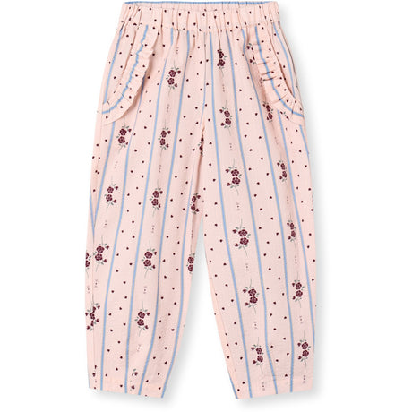 Fliink Chalk Pink Aop Colombe Ruffle Pants