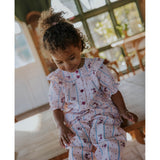 Fliink Chalk Pink Aop Colombe Ss Blouse