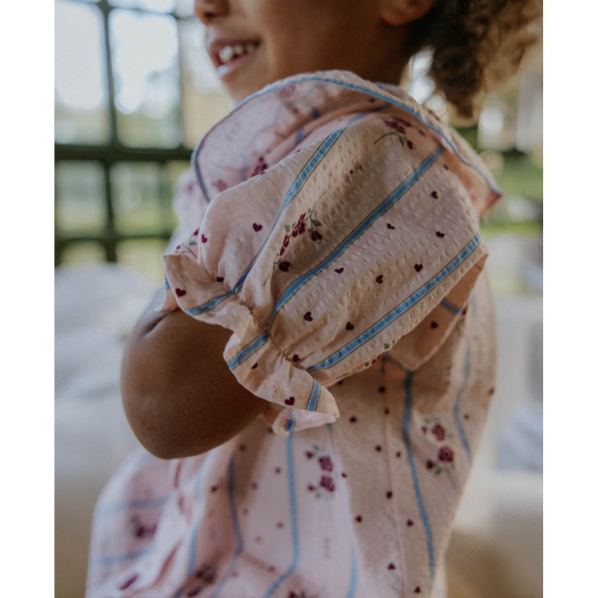 Fliink Chalk Pink Aop Colombe Ss Blouse