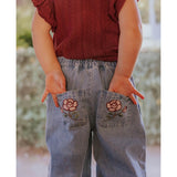 Fliink Medium Denim Blue Don Rose Pants