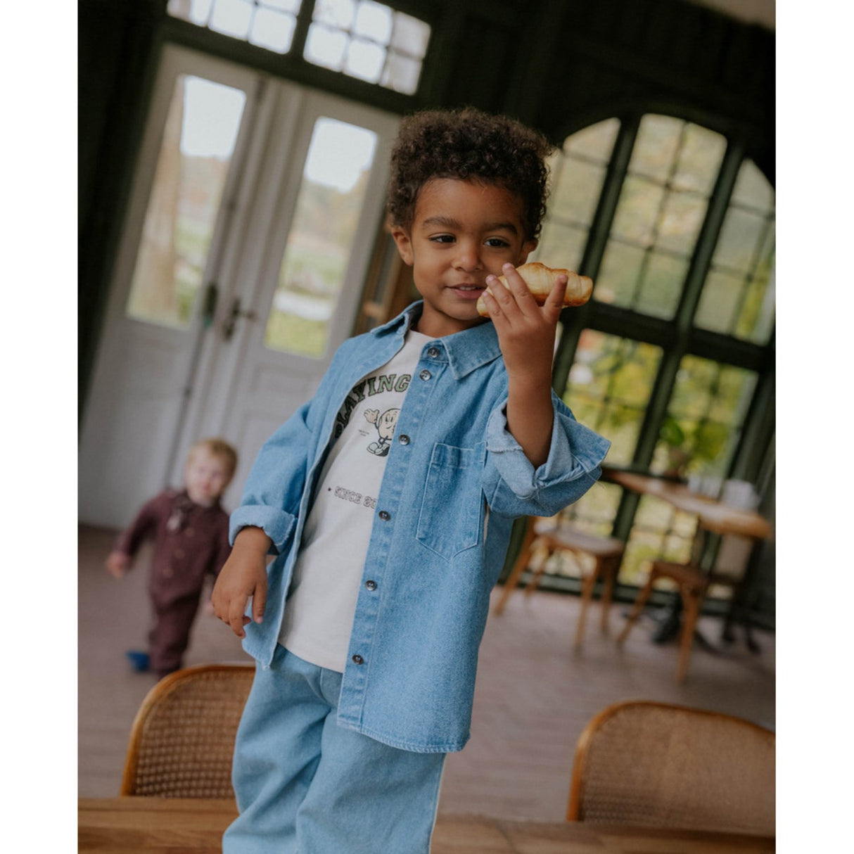 Fliink Medium Denim Blue Donny Blouse