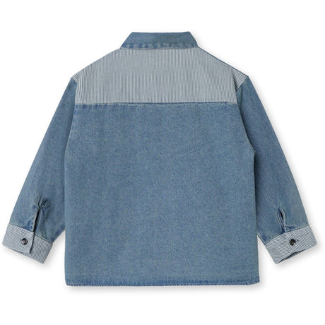 Fliink Medium Denim Blue Don Contrast Blouse