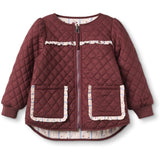 Fliink Burgendy Kota Reversible Flower Jacket