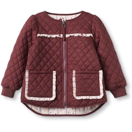 Fliink Burgendy Kota Reversible Flower Jacket