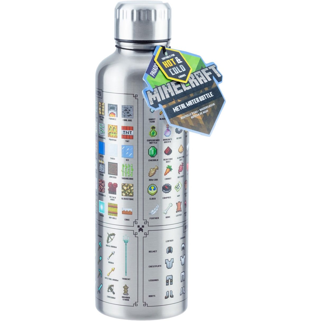 Paladone Minecraft Metal Water Bottle