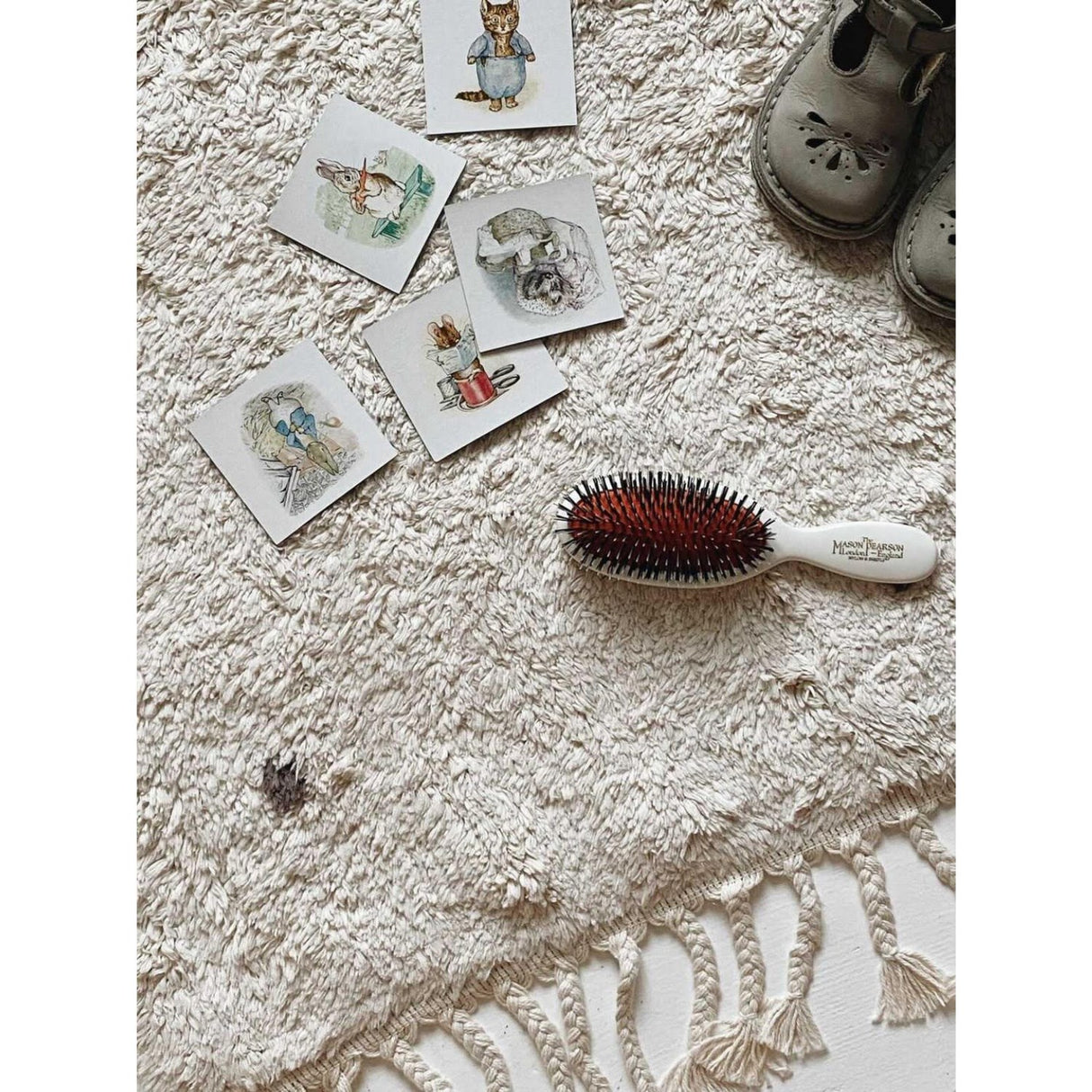 KAS Kopenhagen Natural/Brown Dots Small Rug 140X200