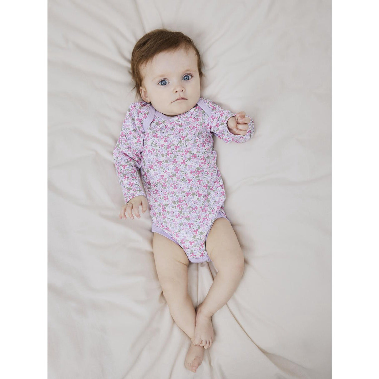 Name It Pastel Lilac Nbfbody 3P Ls Lilac Petit Flower Noos