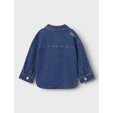 Name It Dark Blue Denim Flower Emb Nmfkara Emb Dnm Jacket 1224-Fr