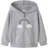Name It Grey Melange Rainbow Clouds Nmfvoltana Nreg Sweat Card Wh Bru