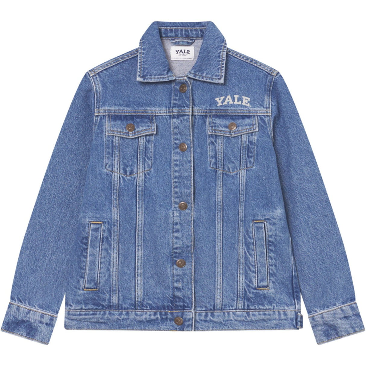 Les Deux Kids Medium Indigo Wash Rally Yale Bulldog Denim Jacket KIDS