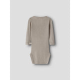 Lil'Atelier Feather Gray Nbnnalu Rib Wo/Mo Ls Slim Body Lil