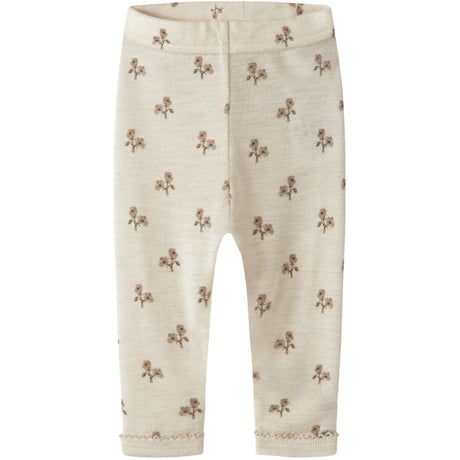 Lil'Atelier Turtledove Flower Nbfnalu Wo/Mo Slim Leggings Lil Noos