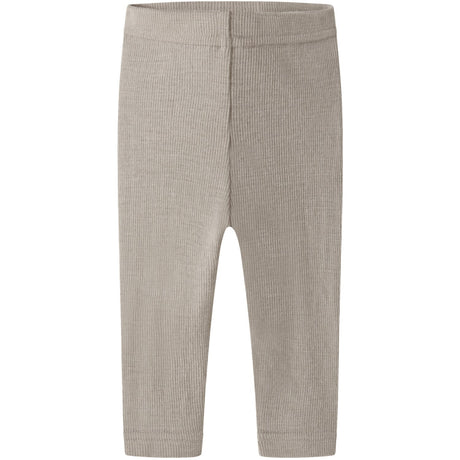 Lil'Atelier Feather Gray Nbnnalu Rib Wo/Mo Slim Leggings Lil