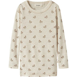 Lil'Atelier Turtledove Flower Nmfnalu Wo/Mo Ls Slim Top Lil