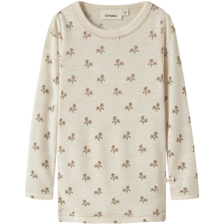 Lil'Atelier Turtledove Flower Nmfnalu Wo/Mo Ls Slim Top Lil