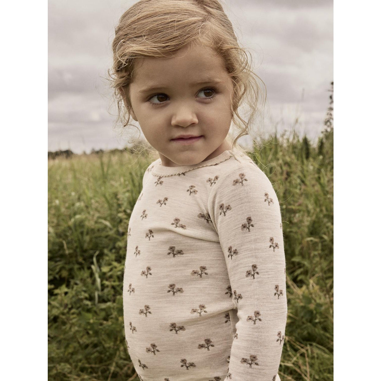 Lil'Atelier Turtledove Flower Nmfnalu Wo/Mo Ls Slim Top Lil