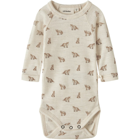 Lil'Atelier Turtledove Fox Nbmnalu Wo/Mo Ls Slim Body Lil Noos