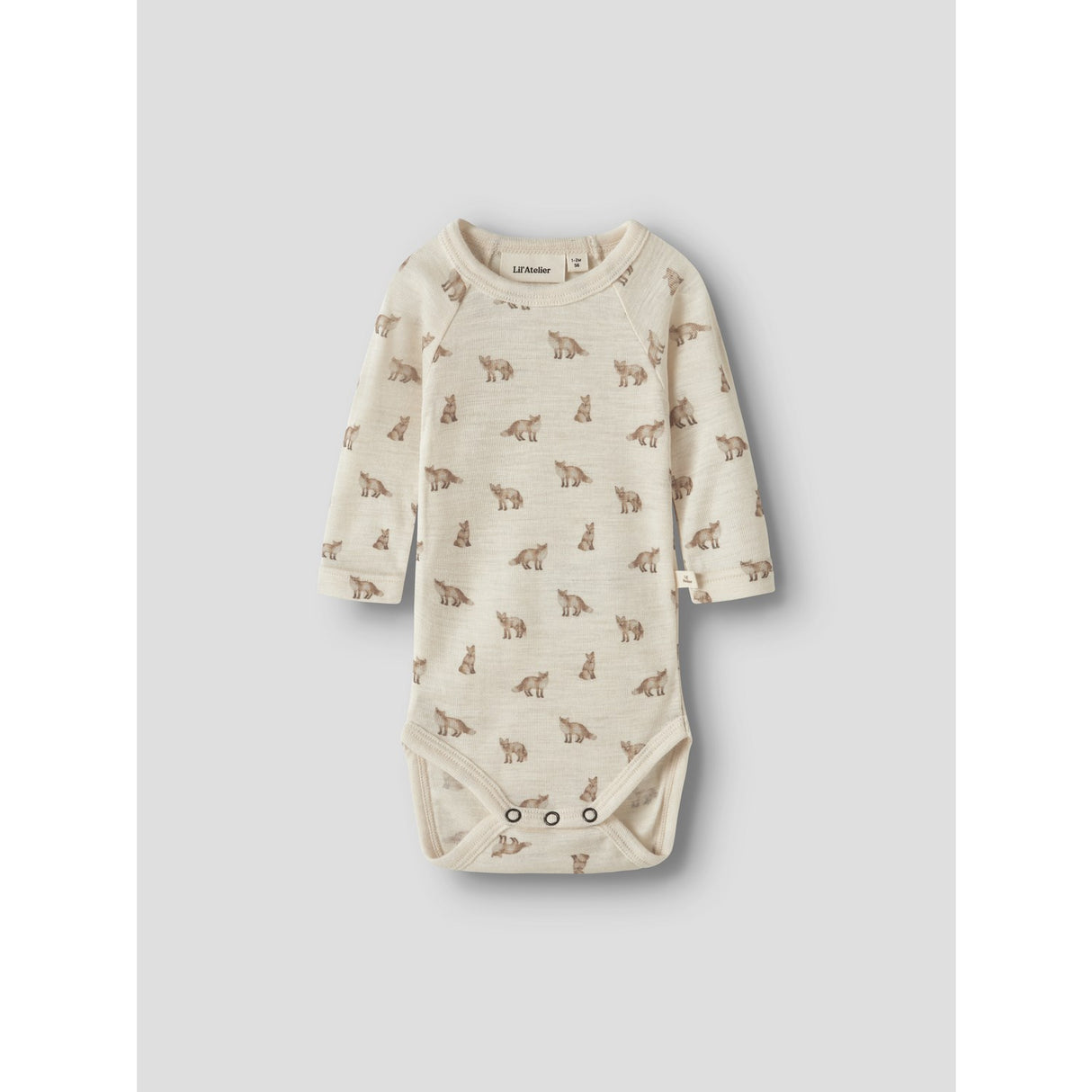 Lil'Atelier Turtledove Fox Nbmnalu Wo/Mo Ls Slim Body Lil Noos