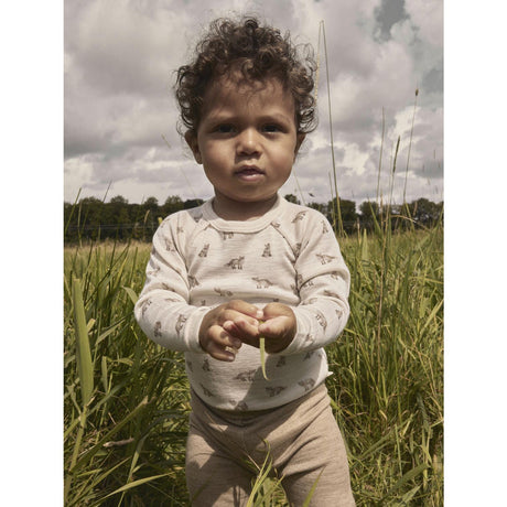 Lil'Atelier Turtledove Fox Nbmnalu Wo/Mo Ls Slim Body Lil Noos