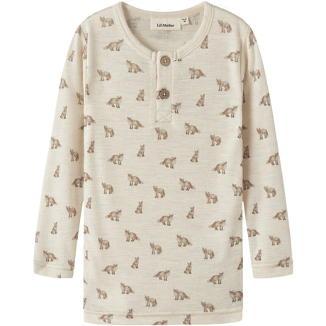 Lil'Atelier Turtledove Fox Nmmnalu Wo/Mo Ls Slim Top Lil