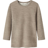 Lil'Atelier Sepia Tint Melange Nmnnilo Wo/Mo Ls Slim Top Lil