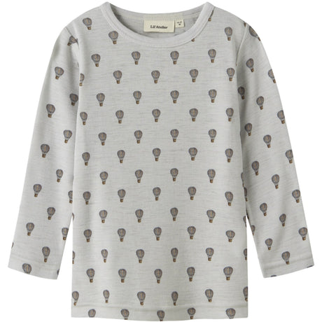 Lil'Atelier Oyster Mushroom Nmmnoel Nor Wool Ls Slim Top Lil