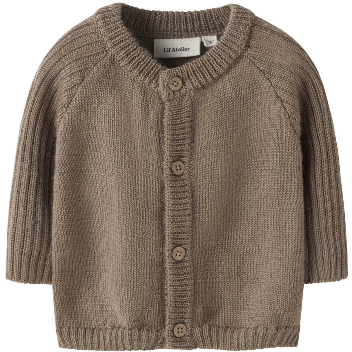 Lil'Atelier Sepia Tint Nbmnomo Noa Wool Ls Knit Card Lil