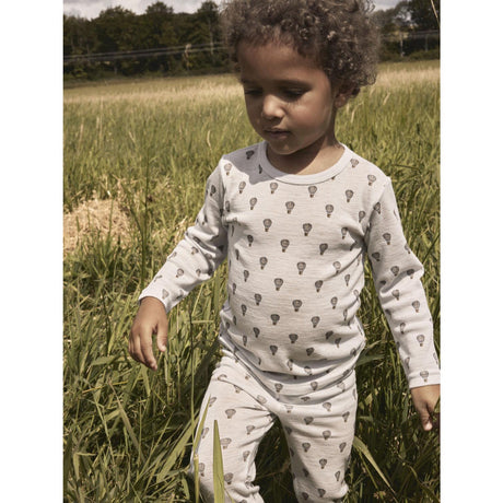 Lil'Atelier Oyster Mushroom Nmmnoel Nor Wool Ls Slim Top Lil