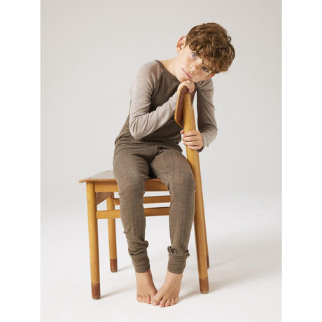 Name It Morel Nkmwang Wool Needle Longjohn Solid