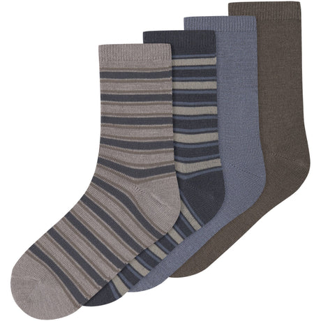 Name It Folkstone Gray Nkmwak Wo/Bl 4P Socks