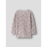 Name It Violet Ice Flowers + Leafs Nmfwang Wool Needle Ls Top Noos